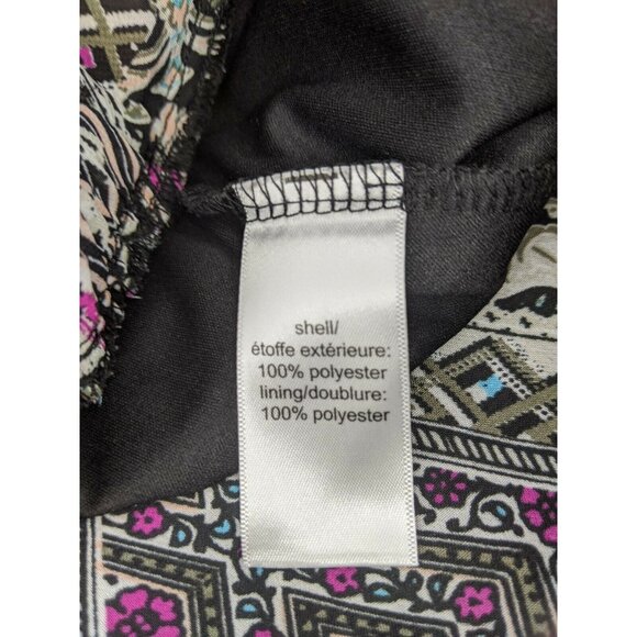 Maurices Black Pink Skirt Size S Small Asymmetrical Napkin Hem Lined Woman - Picture 4 of 5